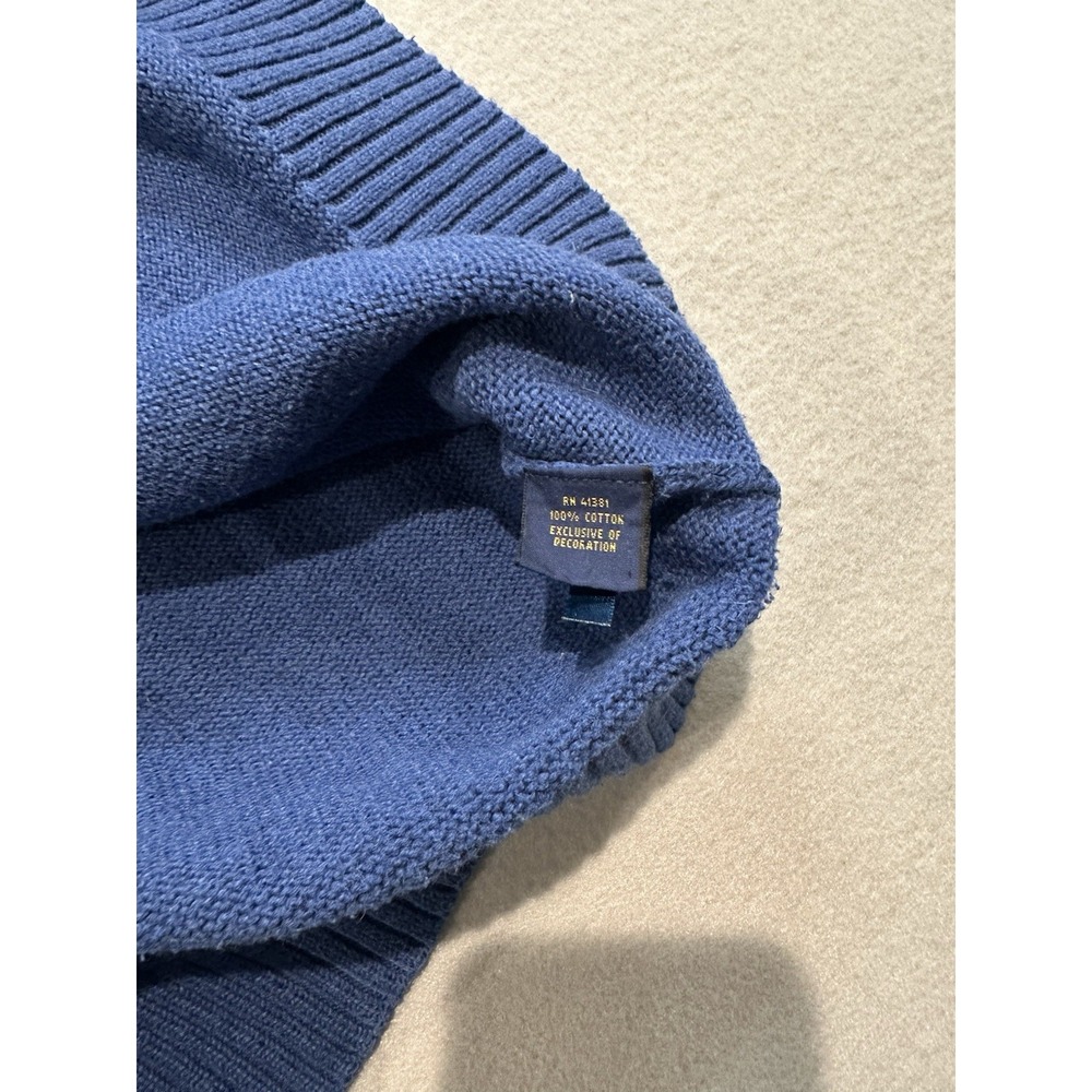 Polo Ralph Lauren Mens XXL Blue 1/4 Zip Sweater Cotton Pony Logo Pullover - Picture 11 of 13
